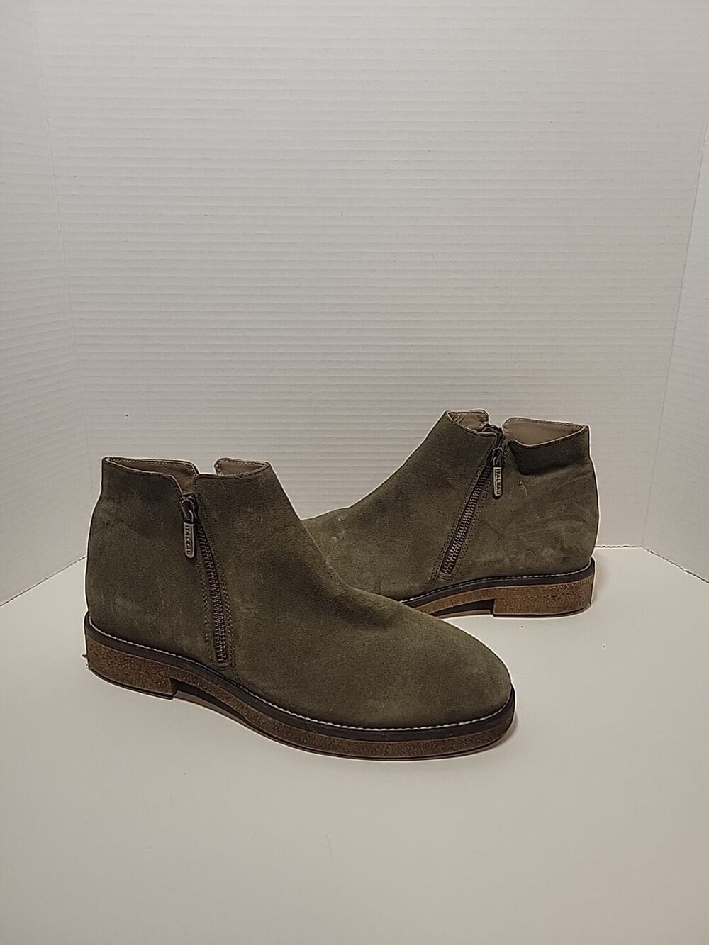 ITALEAU Foliana Ankle Booties Women's EU 40/9-10 Green Suede Waterproof Boots